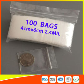 China Sacos de plástico claros reusáveis da parte superior do fecho de correr, sacos Ziplock pequenos impermeáveis para a joia fornecedor