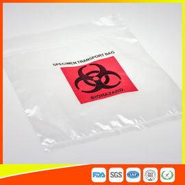 China O Biohazard claro plástico ensaca sacos do canguru para o uso médico do laboratório com parte superior do zíper fornecedor