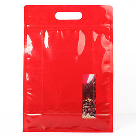 China A cor vermelha levanta-se o material do produto comestível dos sacos do Ziplock para o biscoito da batata fornecedor