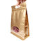 O saco plástico do zíper de Eco-friemdly da cor do ouro levanta-se sacos Ziplock impermeáveis fornecedor